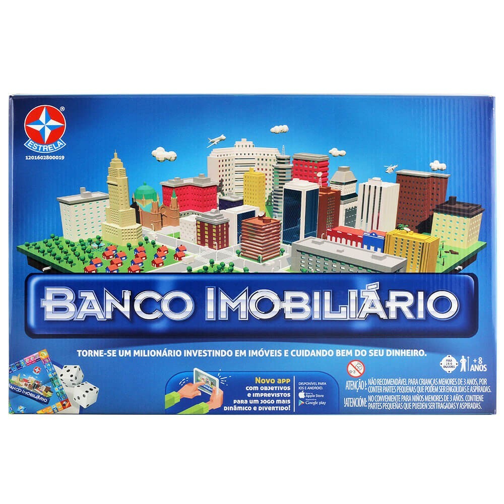 Jogo Banco Imobiliário, Estrela  Banco imobiliario, Jogos de tabuleiro,  Jogos