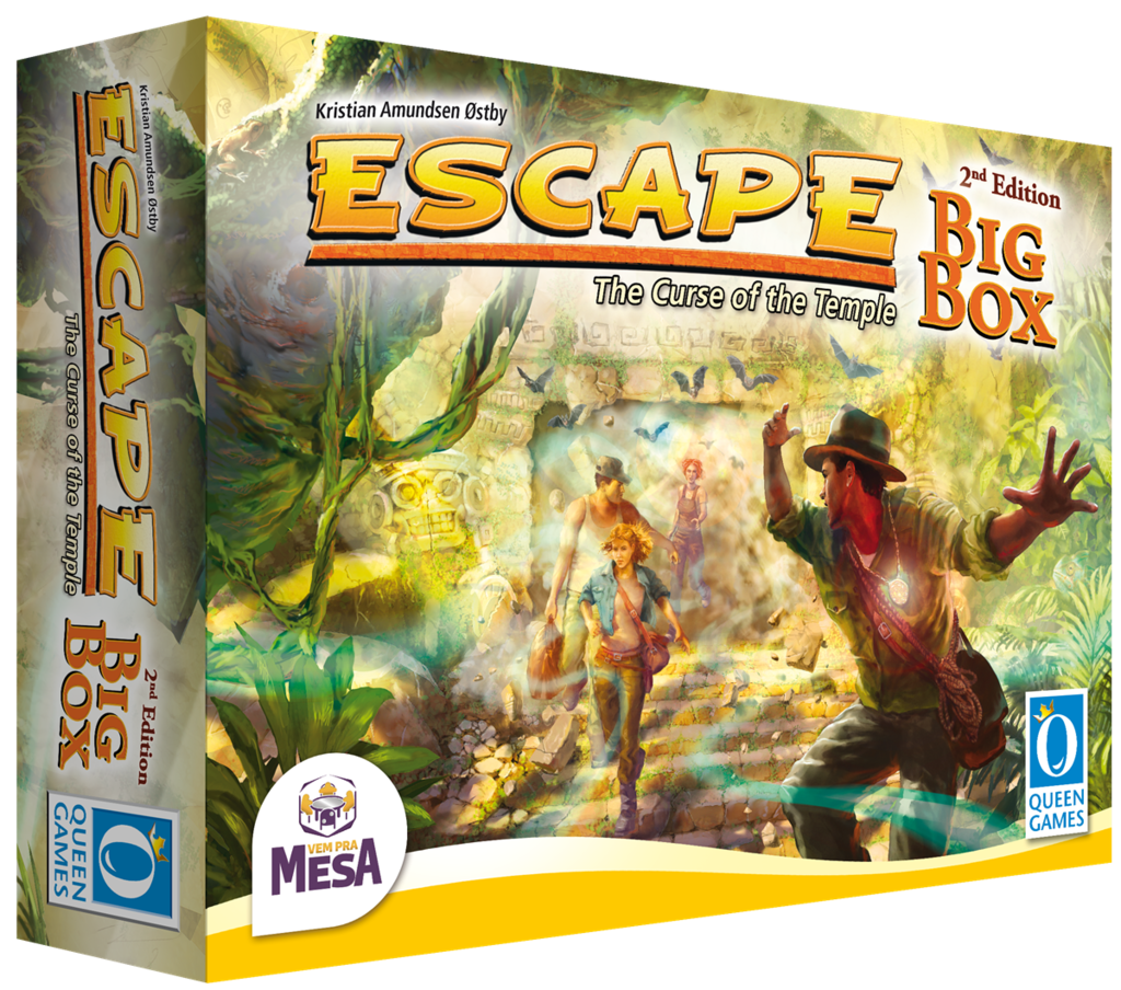 Vem Pra Mesa Jogos - Escape: The Curse of the Temple - Big Box é um jogo  cooperativo em que os jogadores - no papel de exploradores - devem escapar  (sim!) de